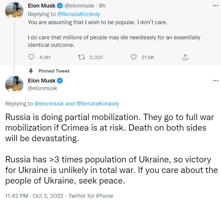 "Other than tweeting, what have you done?" Garry Kasparov responds to Elon Musk on Ukraine